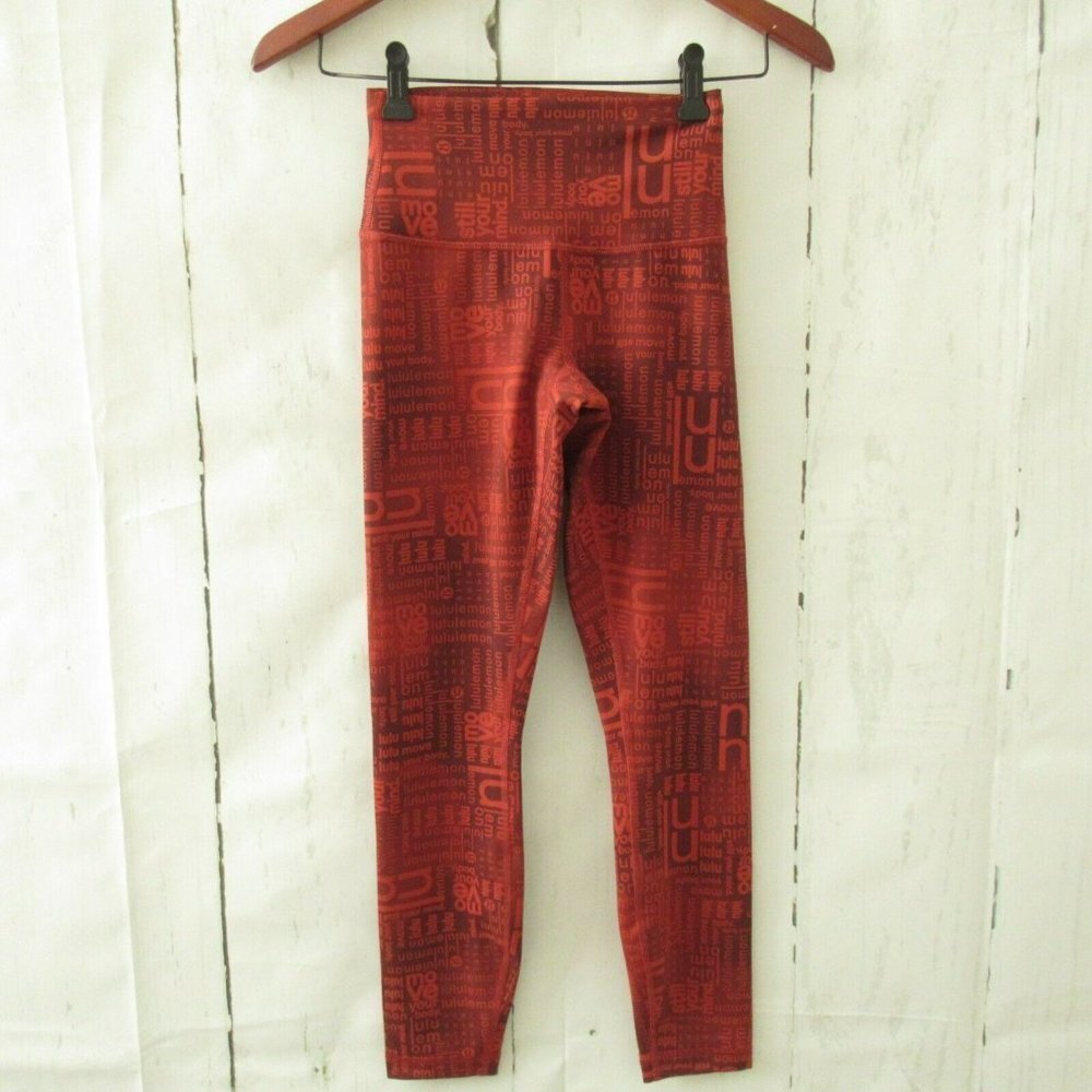 Lululemon Leggings 4 Red Wunder Under‎ Manifesto High Waisted Limited Edition